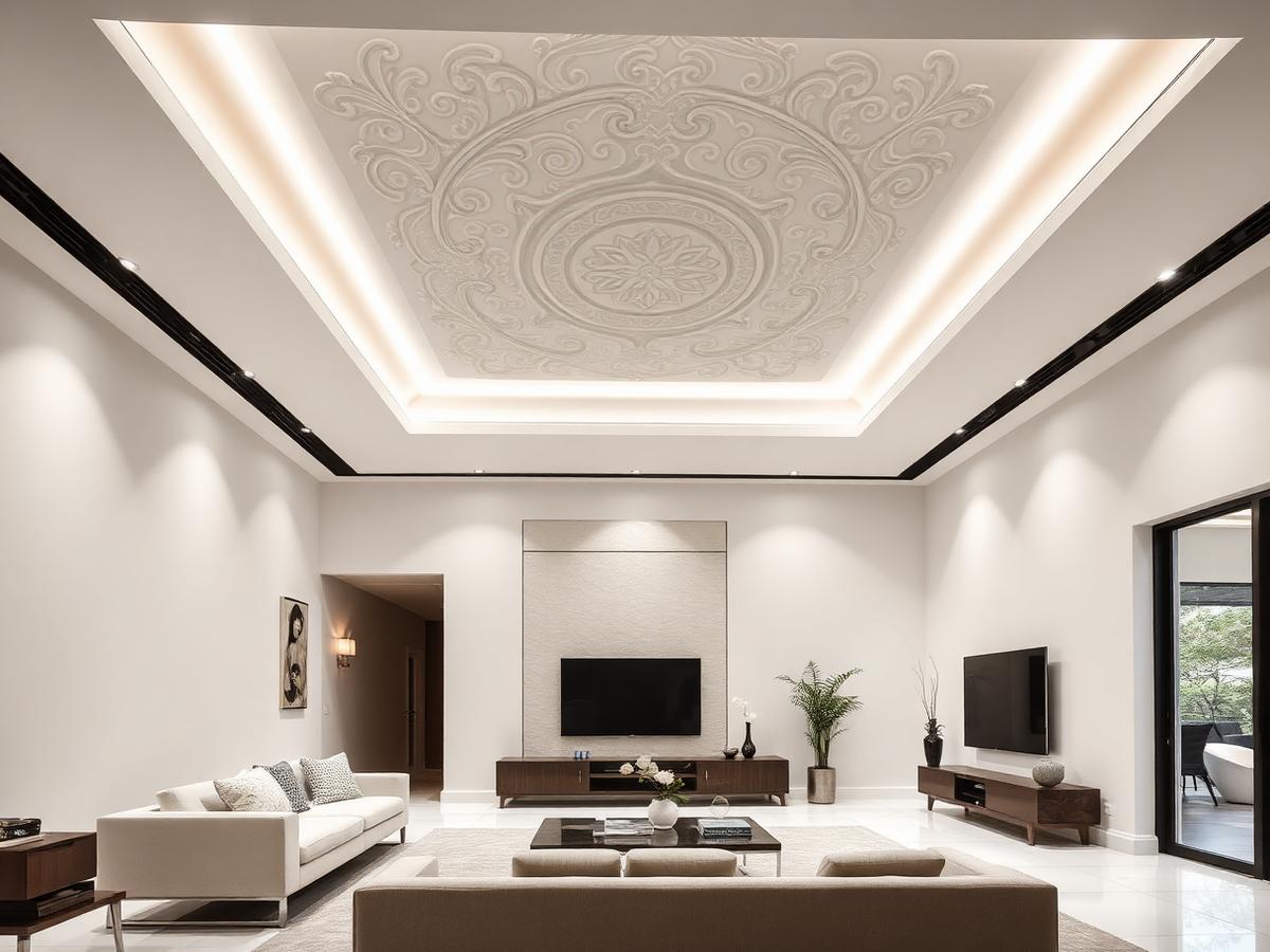 Ambiente premium com forro e sanca de gesso
